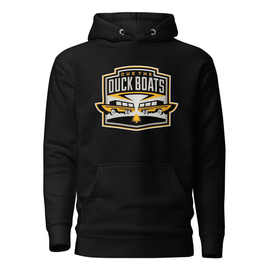 Cue The Duck Boats Black N Gold Unisex Hoodie