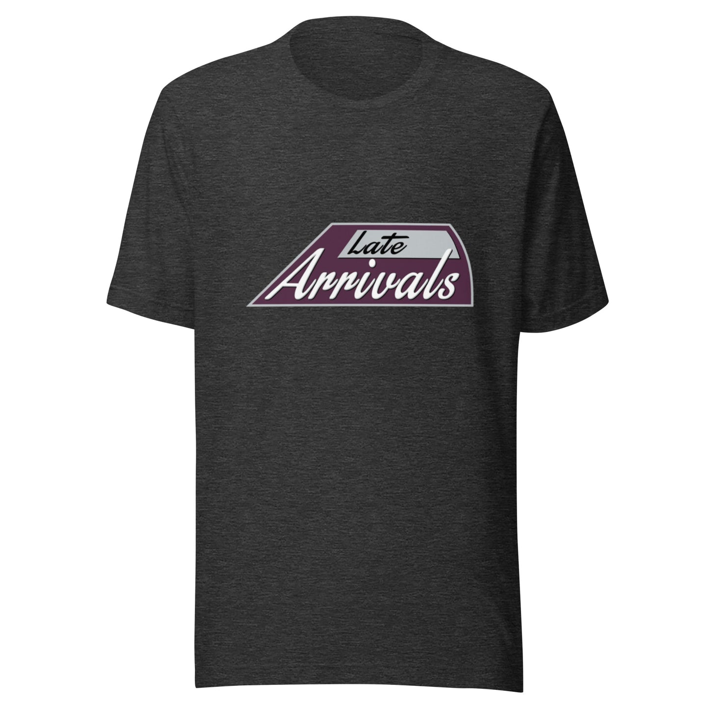 Late Arrivals Podcast t-shirt